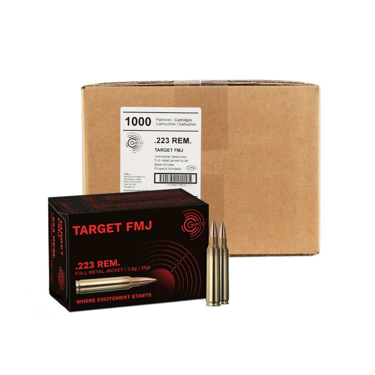 Geco Target FMJ .223 Rem 55gr