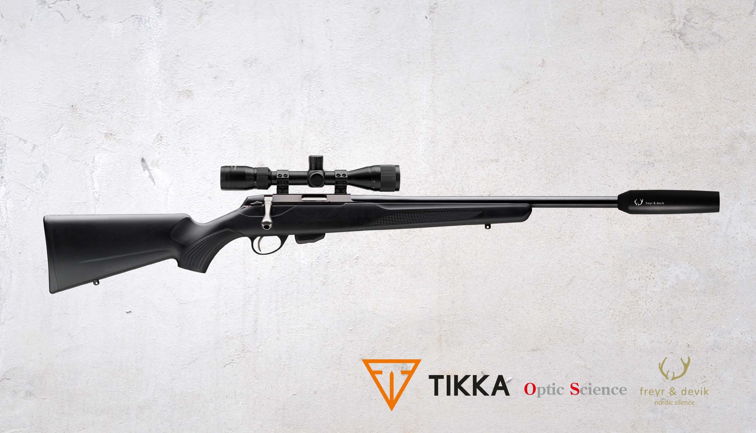 Paket Tikka T1x Syntet Classic 2-7x32 AO, Freyr & Devik 88