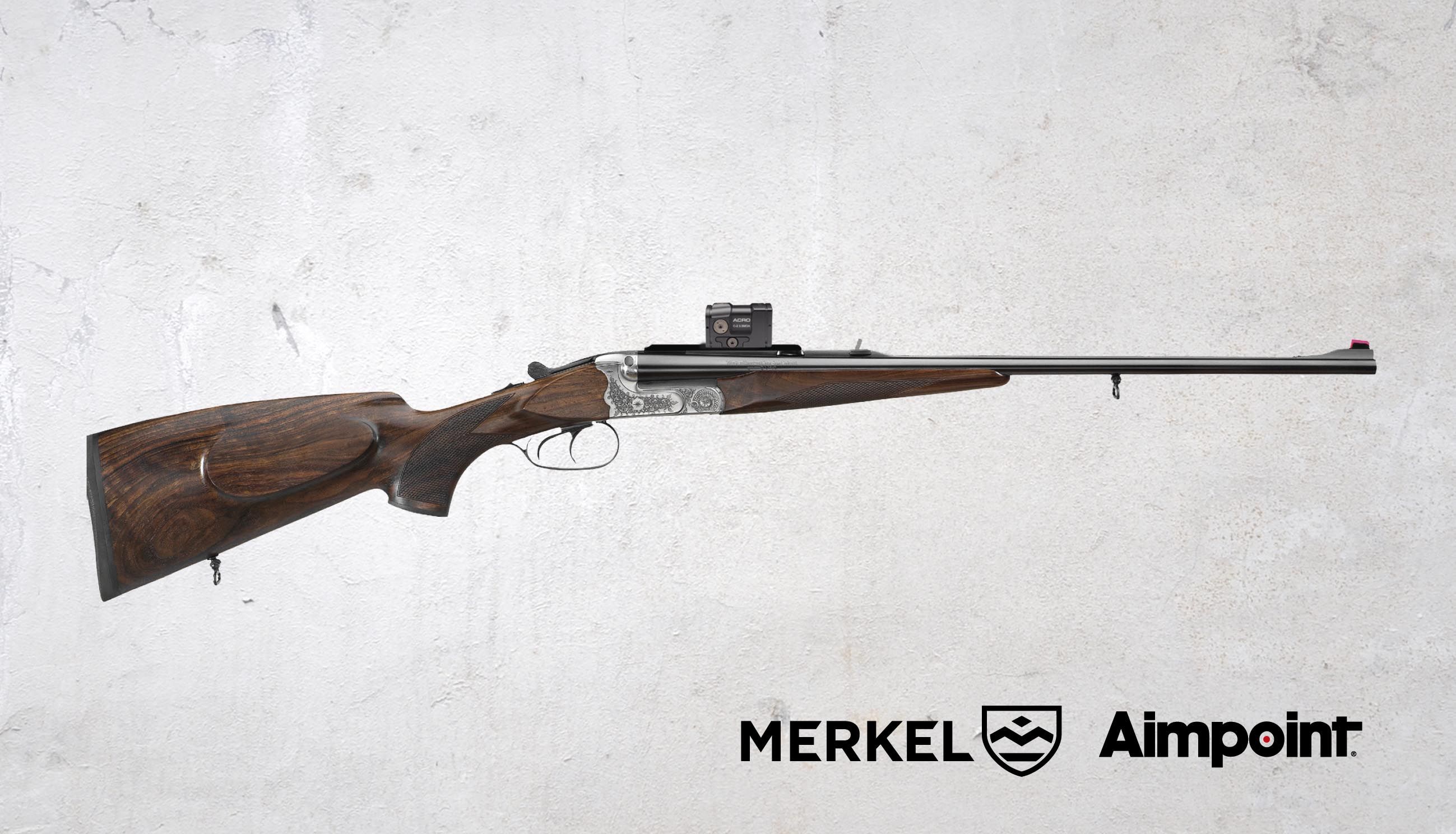 Dubbelstudsare Merkel 141E Jagd Paket Aimpoint Acro C-2