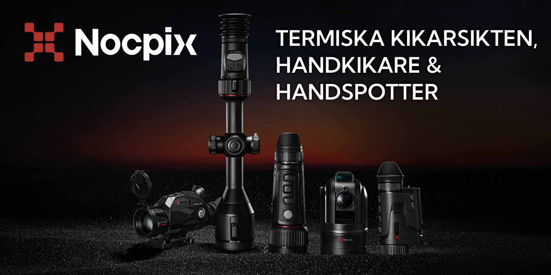 Termiska kikarsikten, handkikare och handspotter från Nocpix.